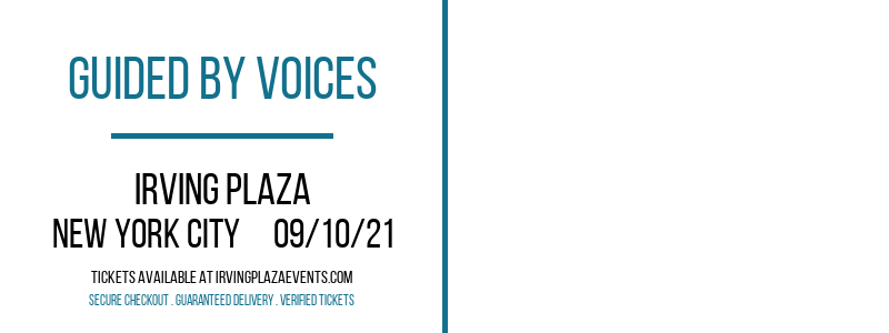 Guided by Voices at Irving Plaza tickets Guided by Voices at Irving Plaza
