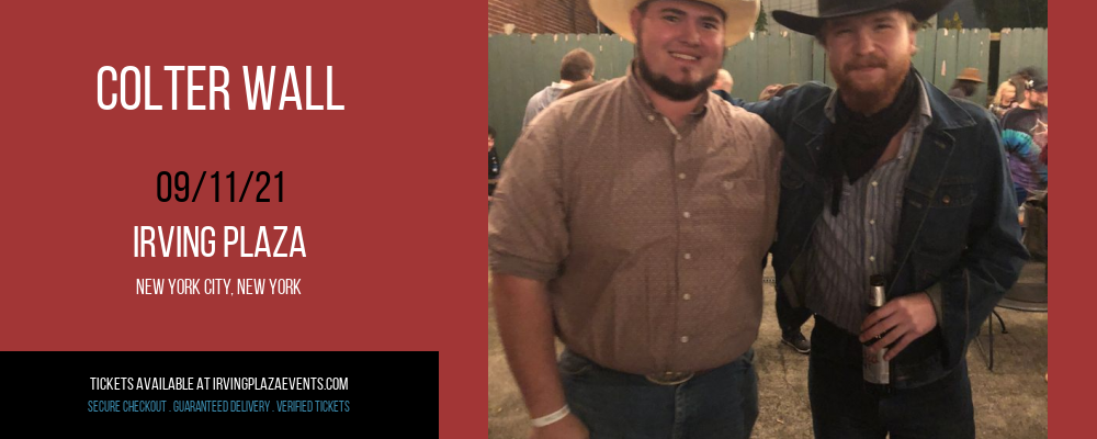 Colter Wall [CANCELLED] at Irving Plaza
