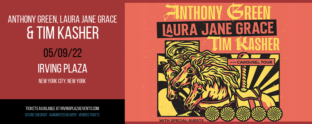 Anthony Green, Laura Jane Grace & Tim Kasher at Irving Plaza tickets Anthony Green, Laura Jane Grace & Tim Kasher at Irving Plaza