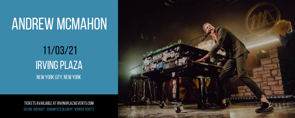Andrew McMahon at Irving Plaza tickets Andrew McMahon at Irving Plaza