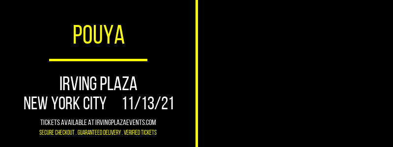 Pouya at Irving Plaza tickets Pouya at Irving Plaza