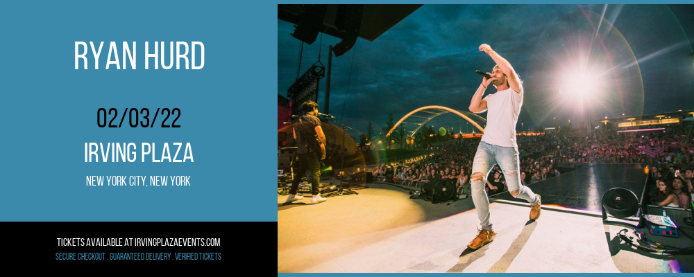 Ryan Hurd at Irving Plaza tickets Ryan Hurd at Irving Plaza