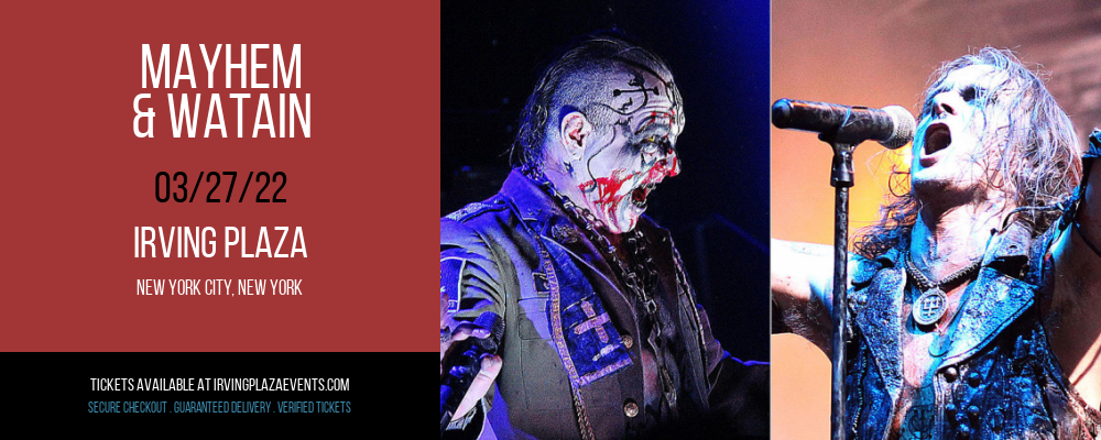 Mayhem & Watain at Irving Plaza tickets Mayhem & Watain at Irving Plaza