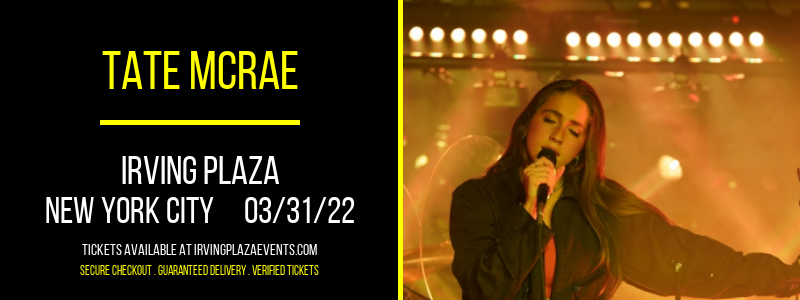 Tate McRae at Irving Plaza tickets Tate McRae at Irving Plaza