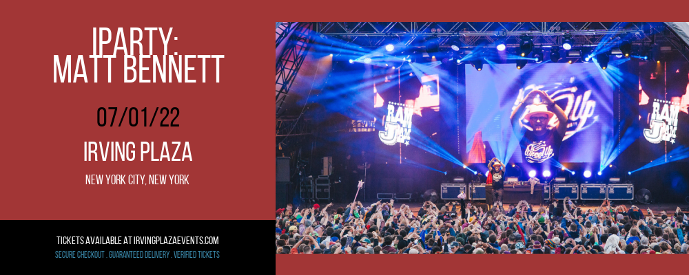 iParty: Matt Bennett at Irving Plaza tickets iParty: Matt Bennett at Irving Plaza