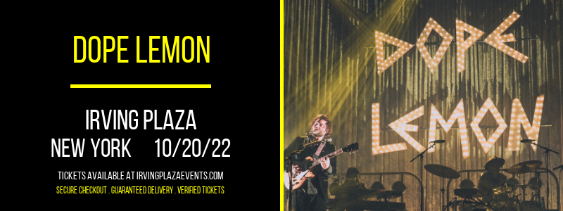 Dope Lemon at Irving Plaza tickets Dope Lemon at Irving Plaza