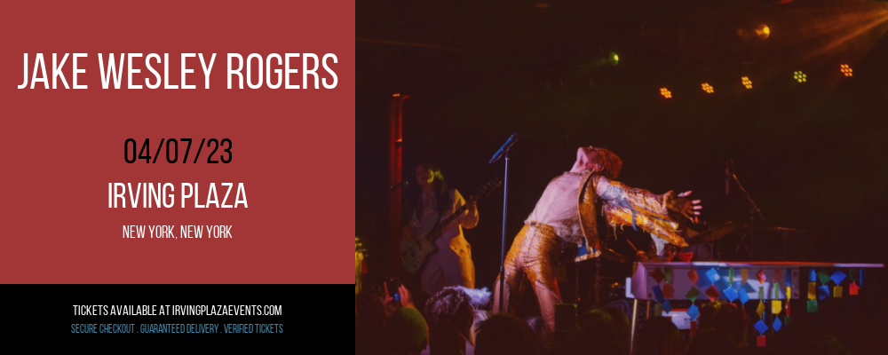 Jake Wesley Rogers at Irving Plaza tickets Jake Wesley Rogers at Irving Plaza