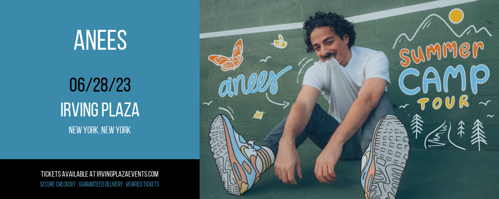 Anees at Irving Plaza tickets Anees at Irving Plaza