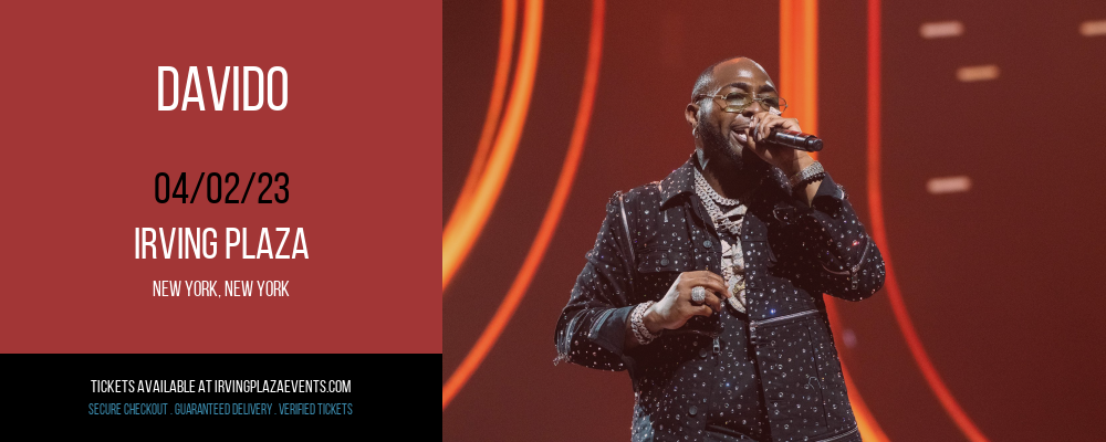 Davido at Irving Plaza tickets Davido at Irving Plaza