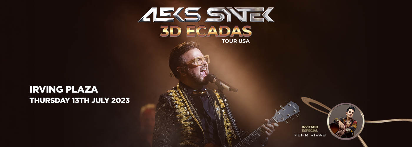Aleks Syntek at Irving Plaza tickets Aleks Syntek at Irving Plaza
