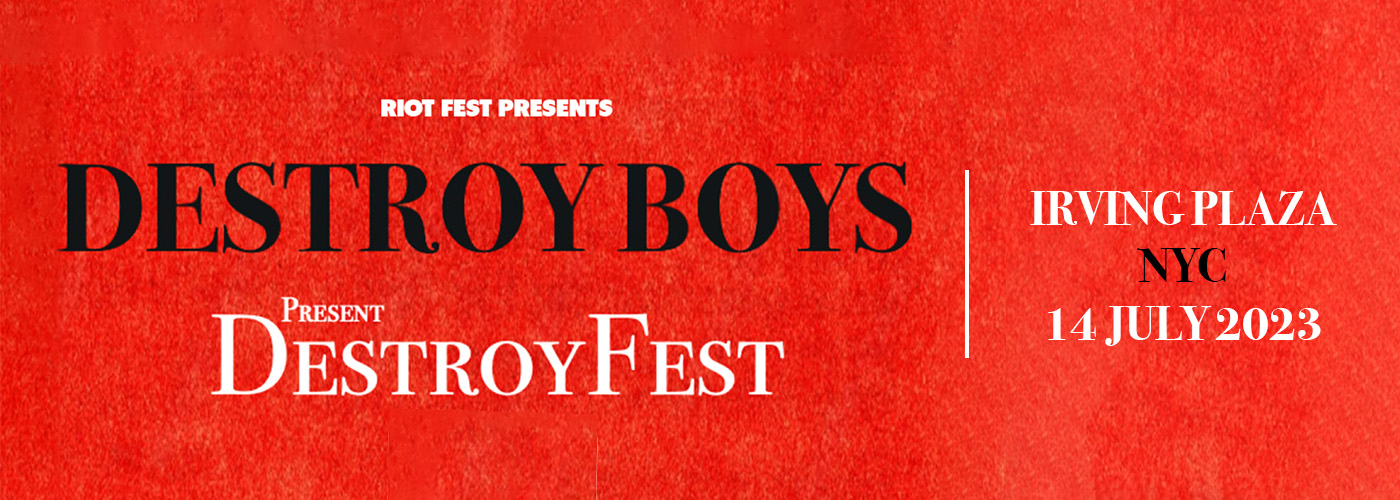 Destroy Boys at Irving Plaza tickets Destroy Boys at Irving Plaza